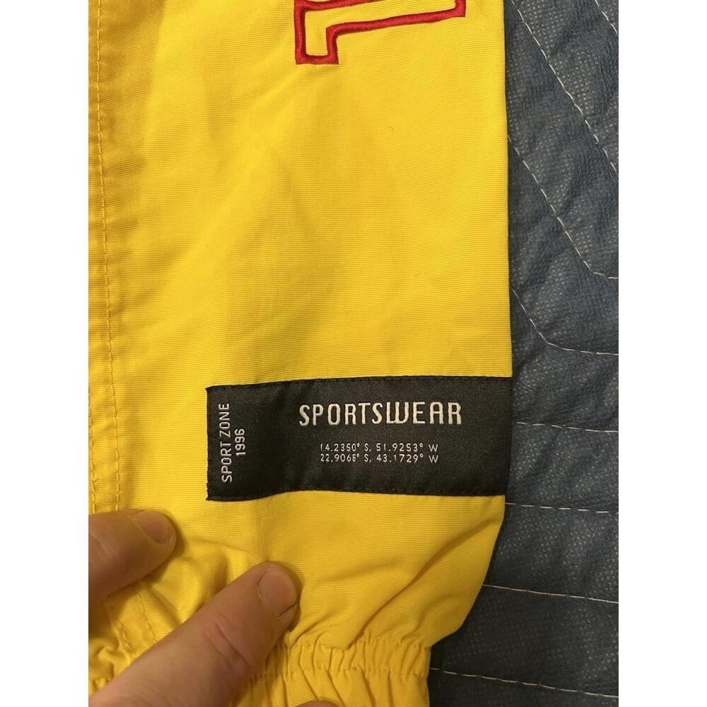 Forever 21 Men Yellow Sport Zone 1996 Pullover Windbreaker Jacket Size L - Picture 11 of 14